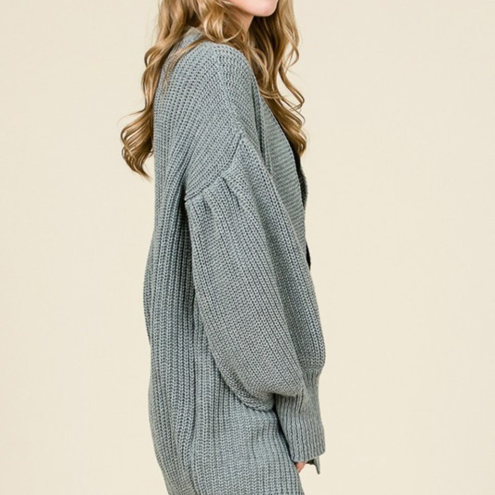 Bubble Sleeved Cardigan - Picture 2 of 3